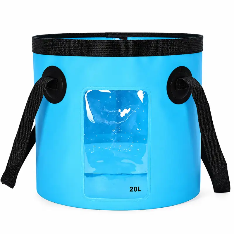 Clear-Window Collapsible Fishing Bucket
