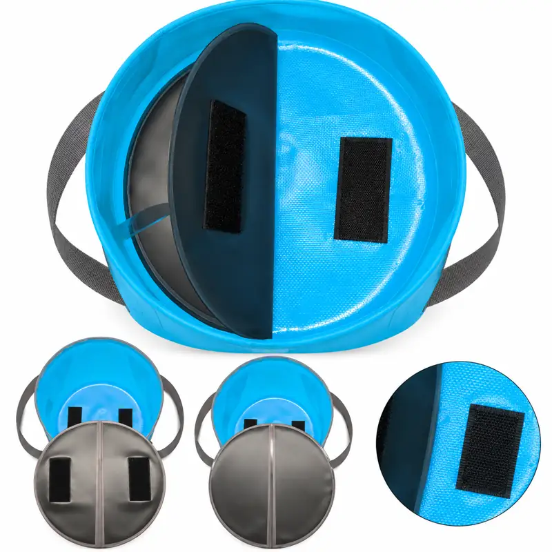Round Collapsible Fishing Bucket — Folded base construction detail