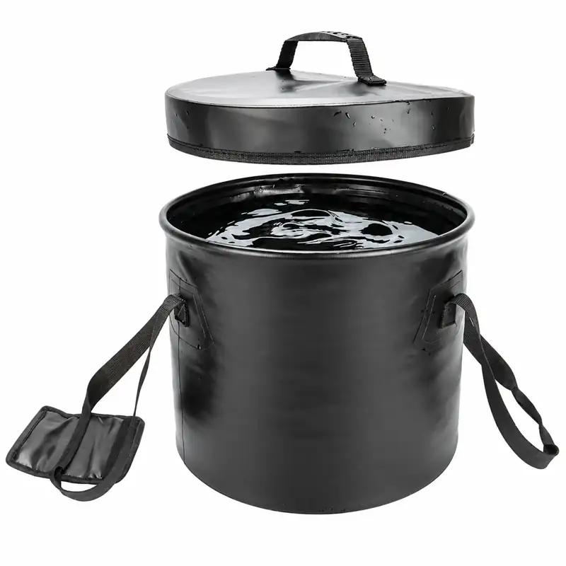 Zip-Lid Collapsible Fishing Bucket