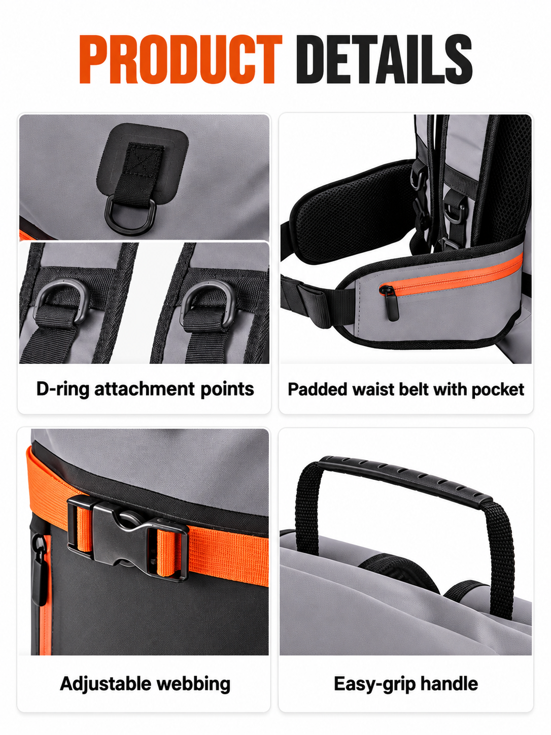 40L Roll-Top Waterproof Motorcycle Backpack — English product information