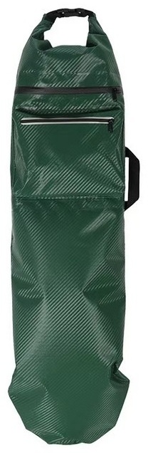 Dark-green carbon-texture skateboard backpack