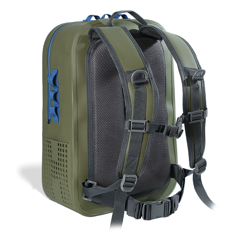 Rear straps and waist belt of BW3006 fishing backpack