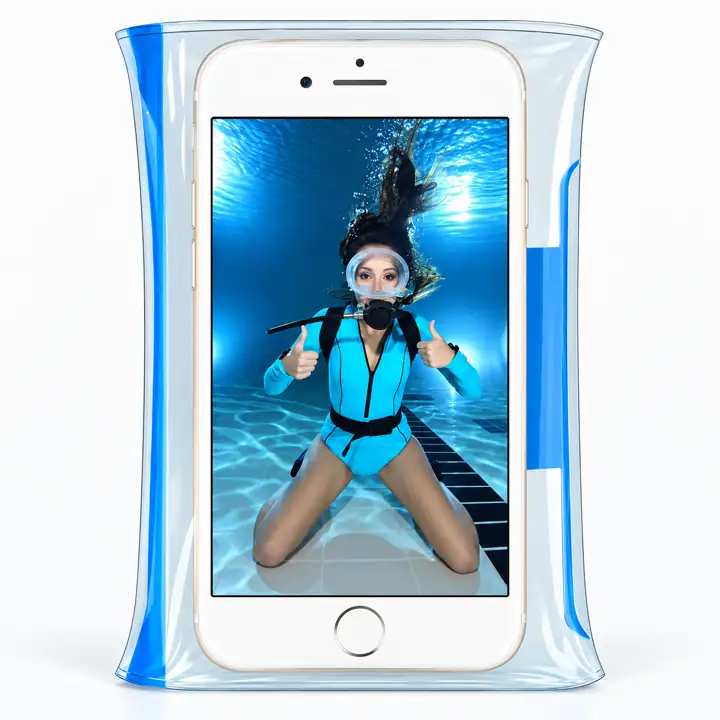 Clear Gusseted TPU Waterproof Phone Pouch — product reference