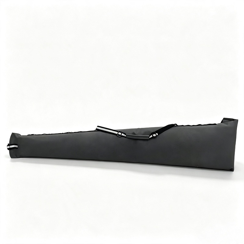 Black & Orange Waterproof Soft Gun Travel Case — carrying and construction detail