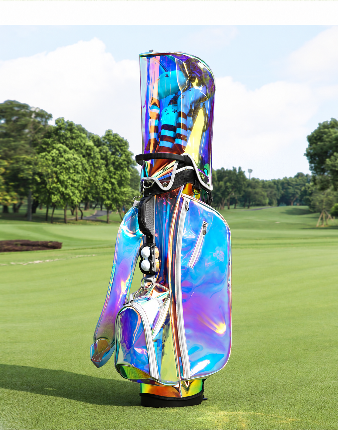 Iridescent TPU Waterproof Golf Stand Bag — product view