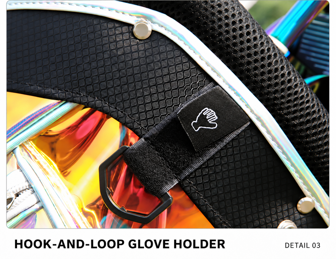 Iridescent TPU Waterproof Golf Stand Bag — English detail guide
