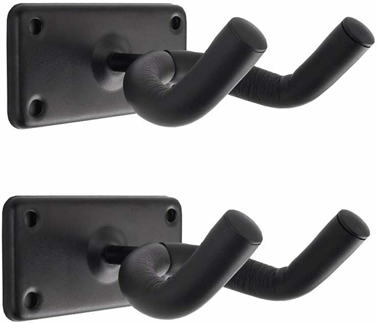 2 PCS Guitar Hangers Wall Mount Arm Instrument Display Holder Padded Hook Rack